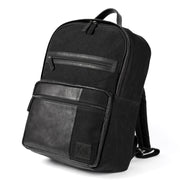 K0023AB | Notebook Backpack - Canvas/Genuine Leather Col. Black-0