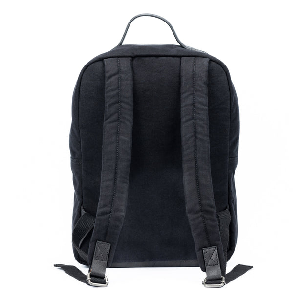 K0023AB | Notebook Backpack - Canvas/Genuine Leather Col. Black-1